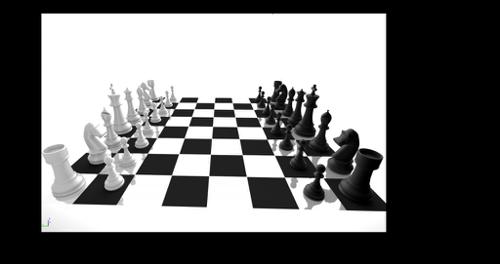 Cycles chessboard + complete chess set preview image